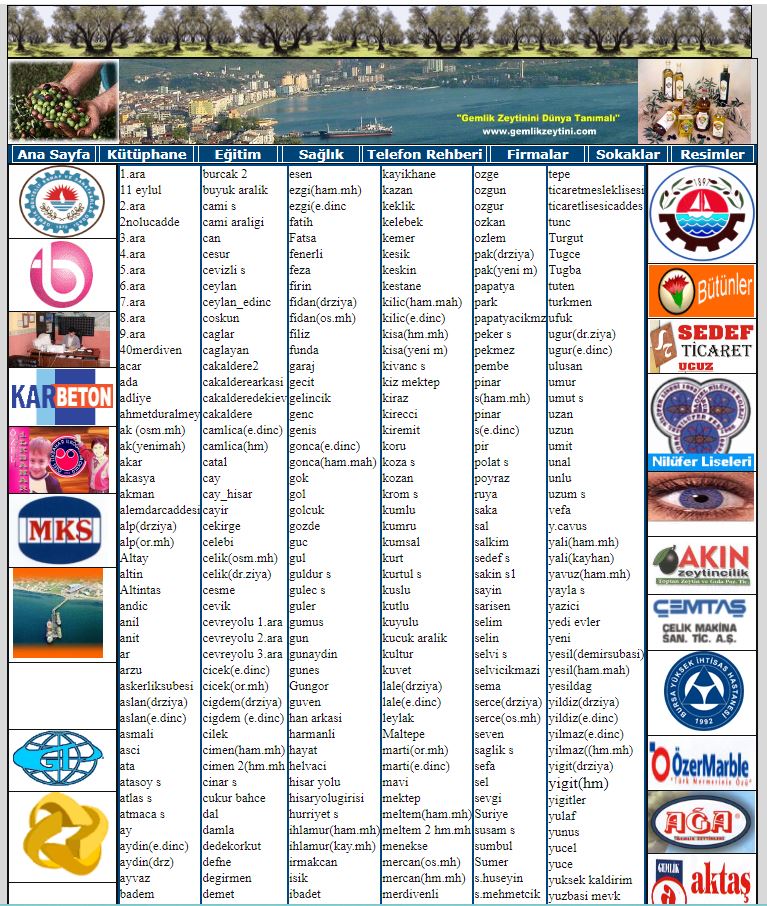 Gemlik Cadde ve Sokakları yayında