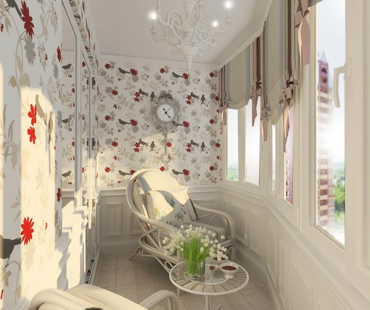 Balkon ve sundurma dekorasyonu, dekorasyonu ve balkonun içi